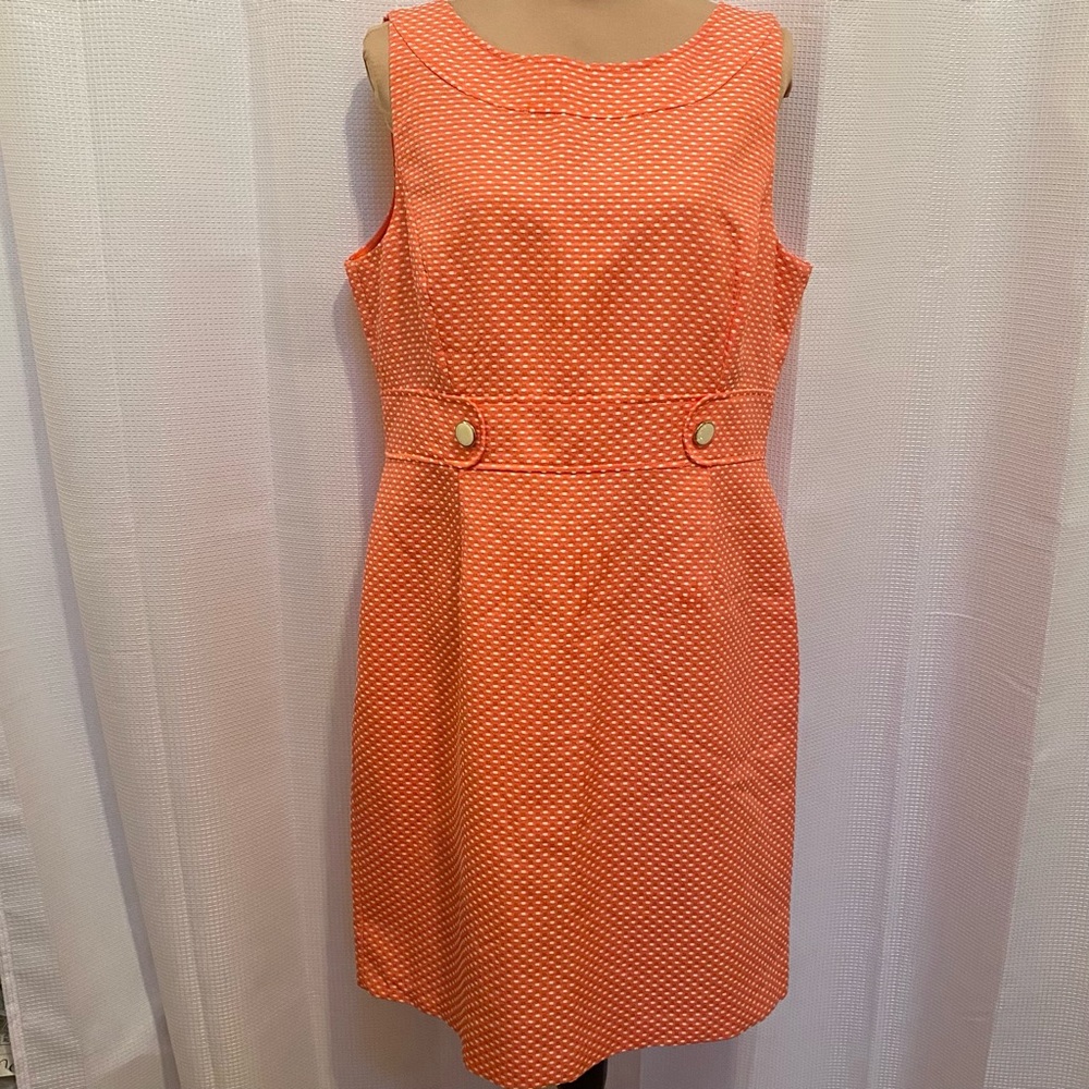 Ladies CHELSEA ROSE Sleeveless Sheath Dress Coral Size 16